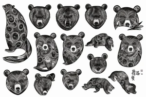 bear on the tree tattoo idea