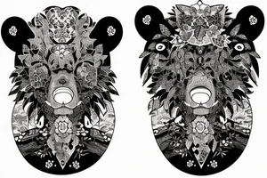 bear on the tree tattoo idea