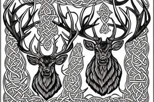 Celtic stag tattoo idea