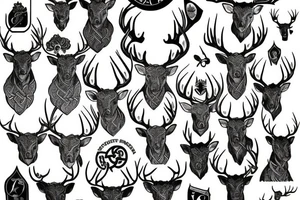 Celtic stag tattoo idea