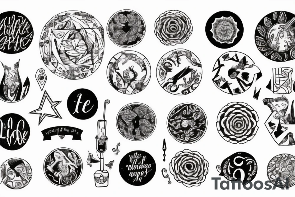 Life imitates art imitates life in a circle tattoo idea