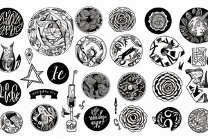 Life imitates art imitates life in a circle tattoo idea