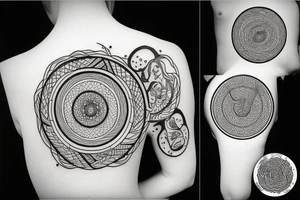 Life imitates art imitates life in a circle tattoo idea