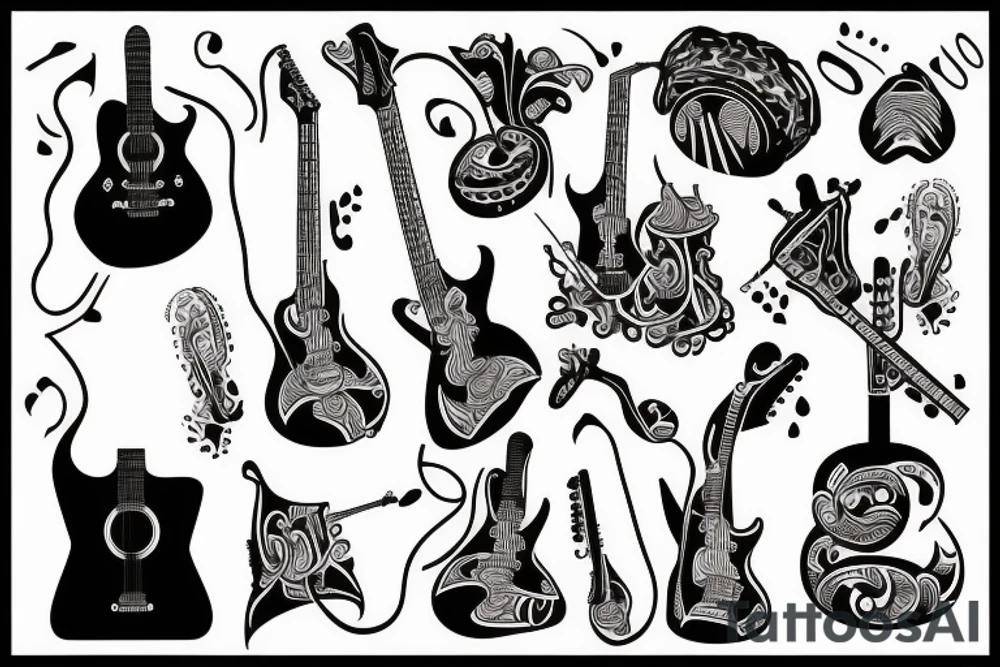 guitar tattoo idea