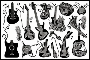 guitar tattoo idea