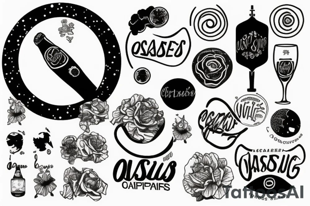 oasis's song champagne supernova tattoo idea