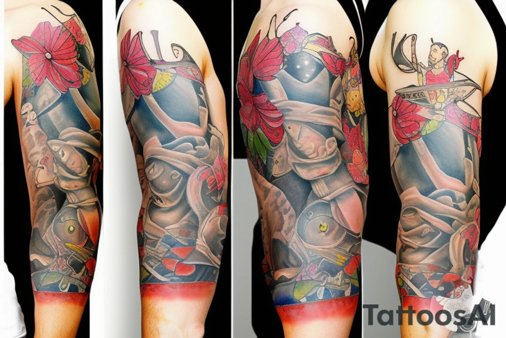 Sleeve Tattoo of a Family tattoo idea