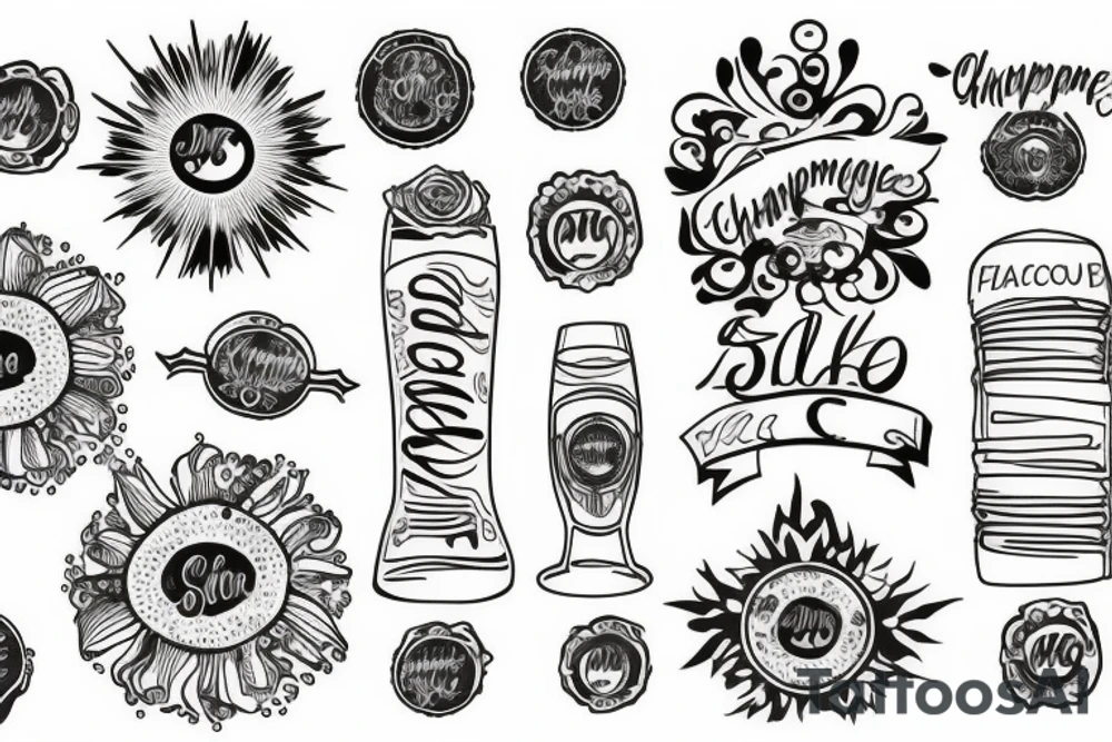 champagne supernova tattoo idea