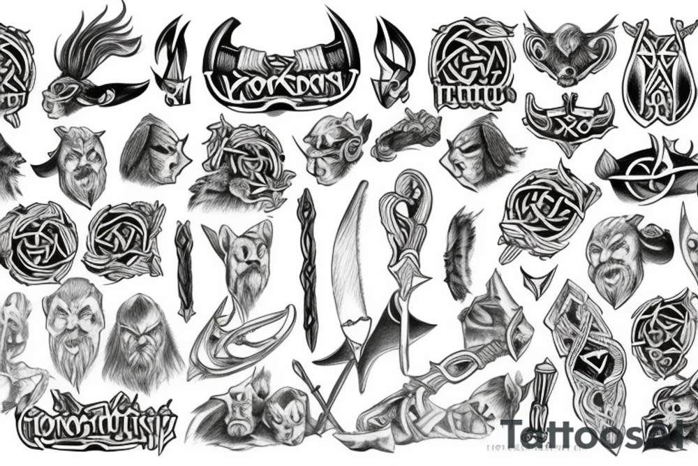 Norse viking tattoo idea