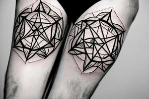 Eye of Providence entwined with rainforest branches tattoo idea