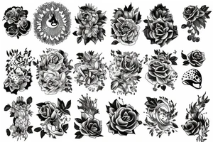 Sunrise garden tattoo idea