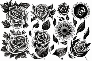 Sunrise garden tattoo idea