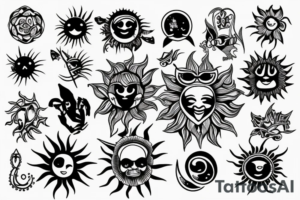 tattoo of sun tattoo idea