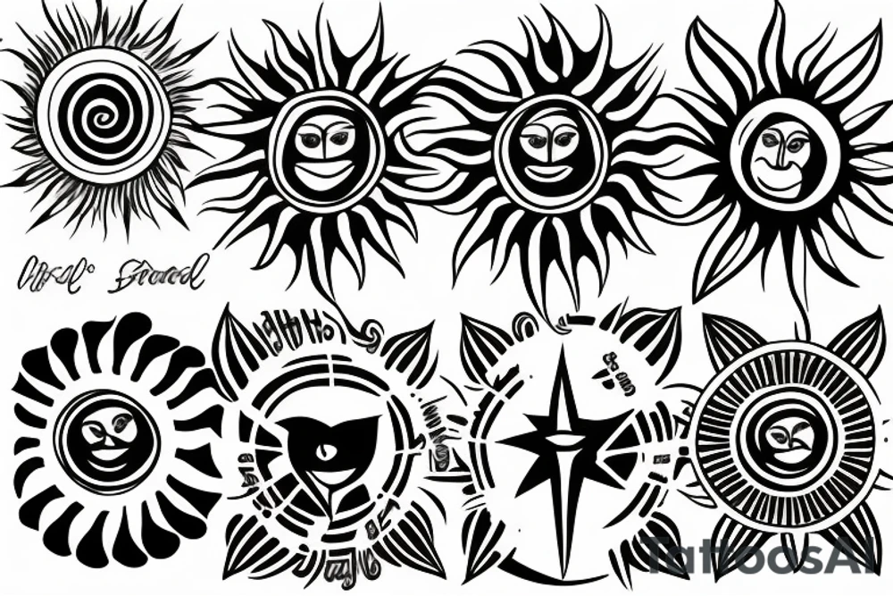 tattoo of sun tattoo idea