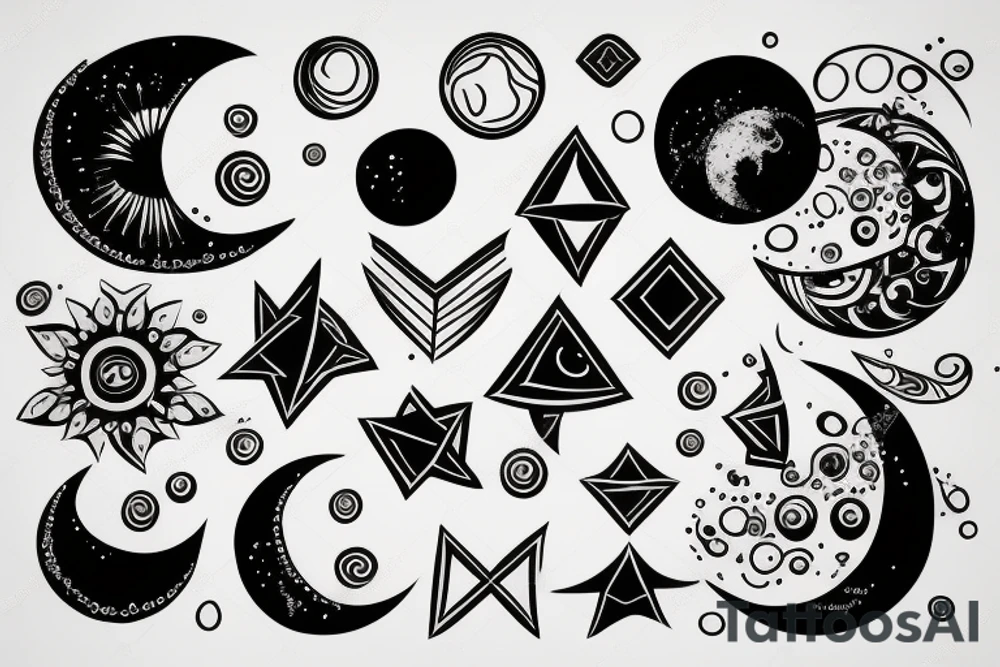 tattoo of moon tattoo idea