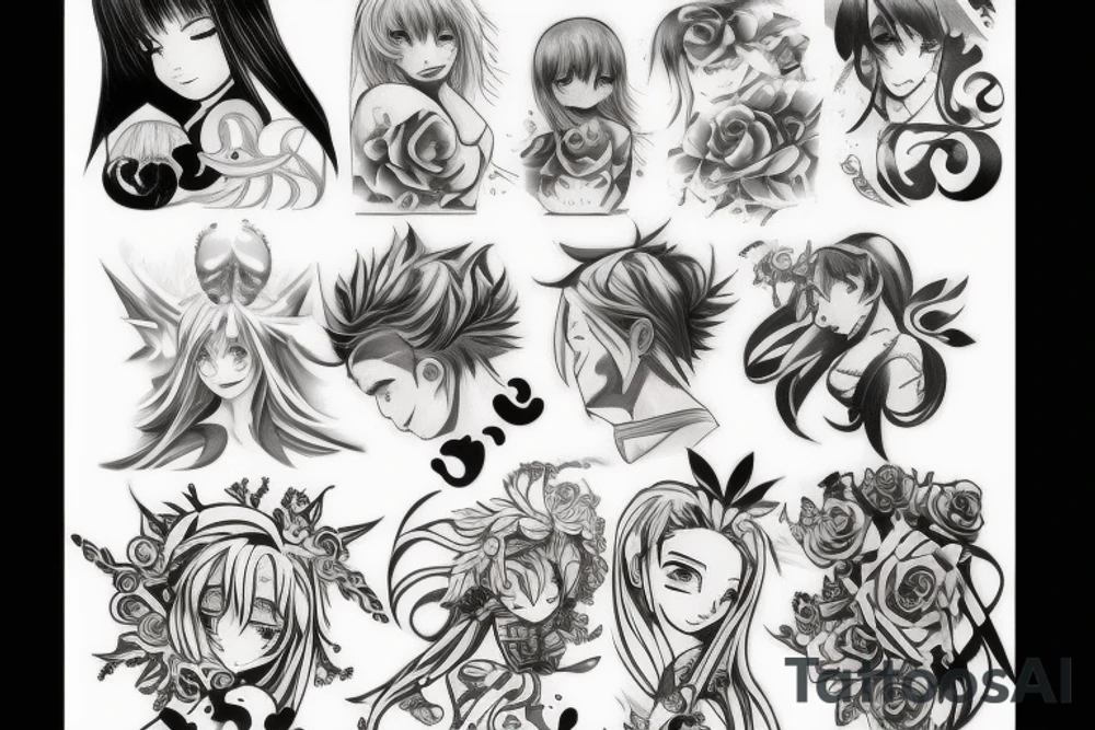 anime tattoos tattoo idea