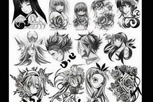 anime tattoos tattoo idea