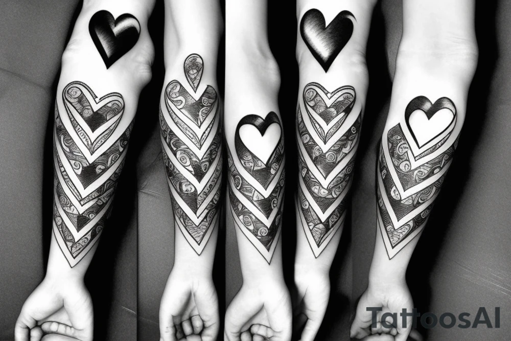 Valentie heart tattoo idea