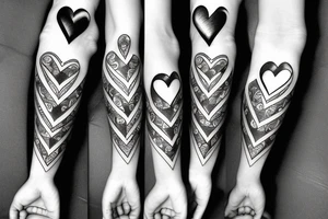 Valentie heart tattoo idea