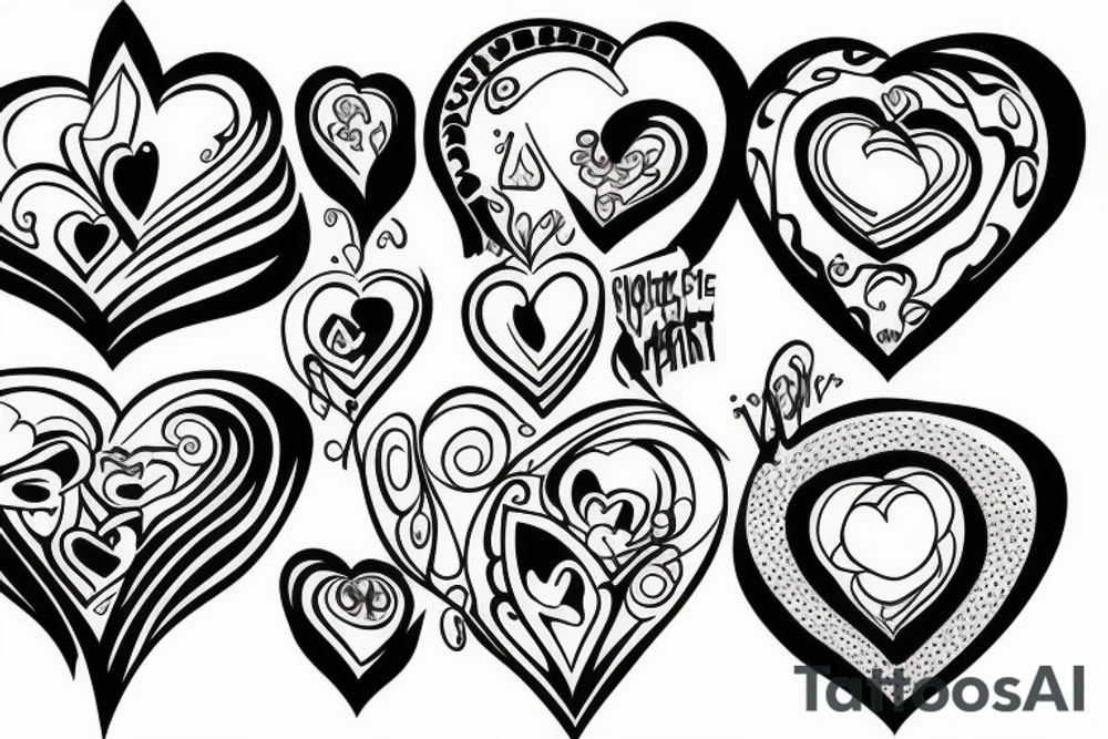 Valentie heart tattoo idea