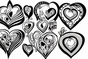 Valentie heart tattoo idea