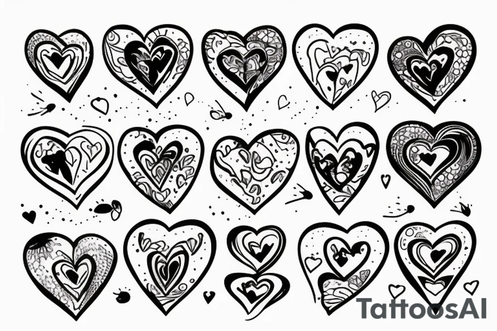 Valentie heart tattoo idea