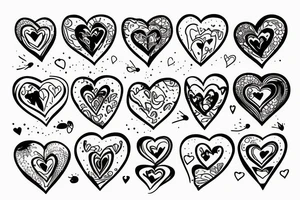 Valentie heart tattoo idea