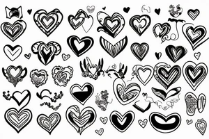 Valentie heart white girl insite tattoo idea