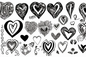 Valentie heart white girl insite tattoo idea