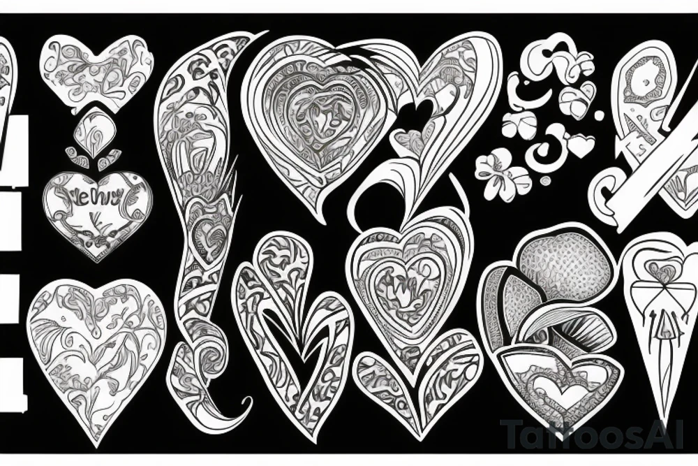 Valentie heart white girl insite tattoo idea