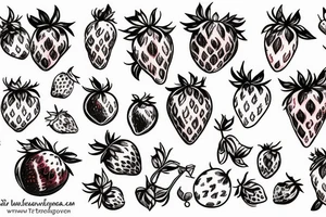 Strawberry wine tattoo idea