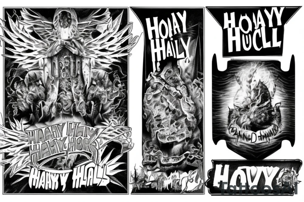 Highway to hell leading towards stairway to heaven tattoo idea