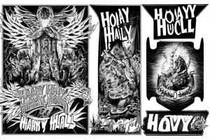 Highway to hell leading towards stairway to heaven tattoo idea