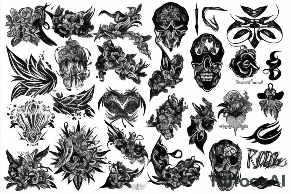 Extreme blackwork tattoo idea