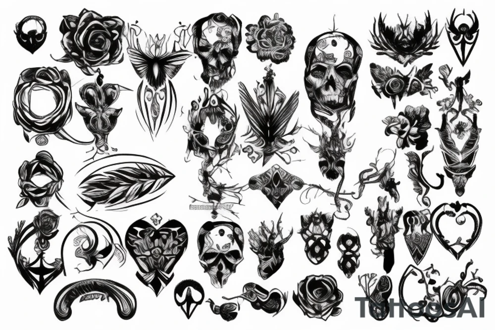 Extreme blackwork tattoo idea