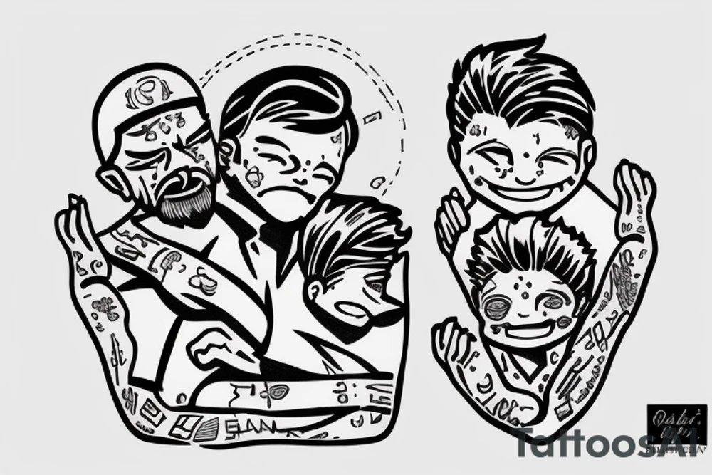 "Father and 3 sons" tattoo idea