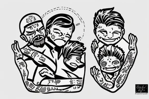 "Father and 3 sons" tattoo idea