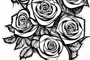 A dagger with a vine twisting around it. A rose is at the end of the vine tattoo idea