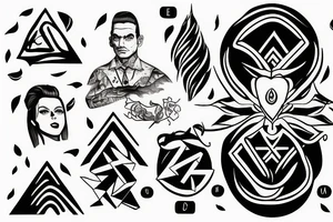 Twin peaks characters and symbols tattoo idea