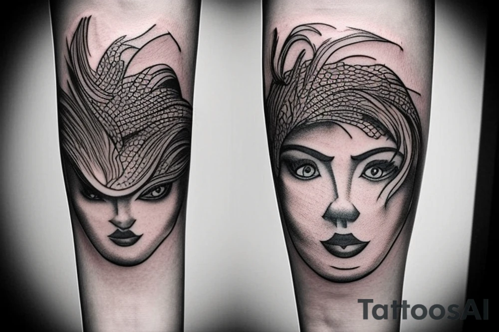 Minimalist big forearm tattoo that describes struggles and sacrifices tattoo idea