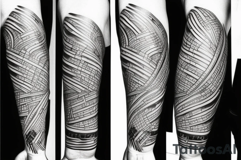 Minimalist big forearm tattoo that describes struggles and sacrifices tattoo idea