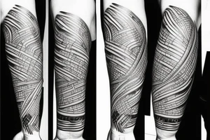 Minimalist big forearm tattoo that describes struggles and sacrifices tattoo idea