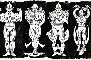 Frieza, cell and majin buu tattoo idea