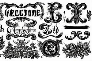 bold text written in old medieval typeface tattoo idea