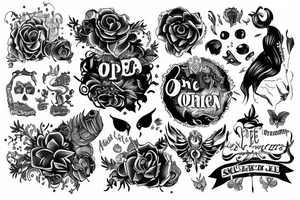 once upon a time, written tattoo idea