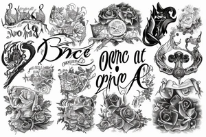 Once upon a time written in old English font tattoo idea
