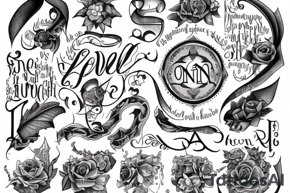 Once upon a time written in old English font tattoo idea