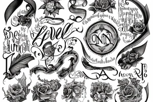 Once upon a time written in old English font tattoo idea