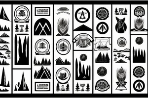 "Twin Peaks" landscape, black lodge, dale cooper, "Twin Peaks" symbols tattoo idea