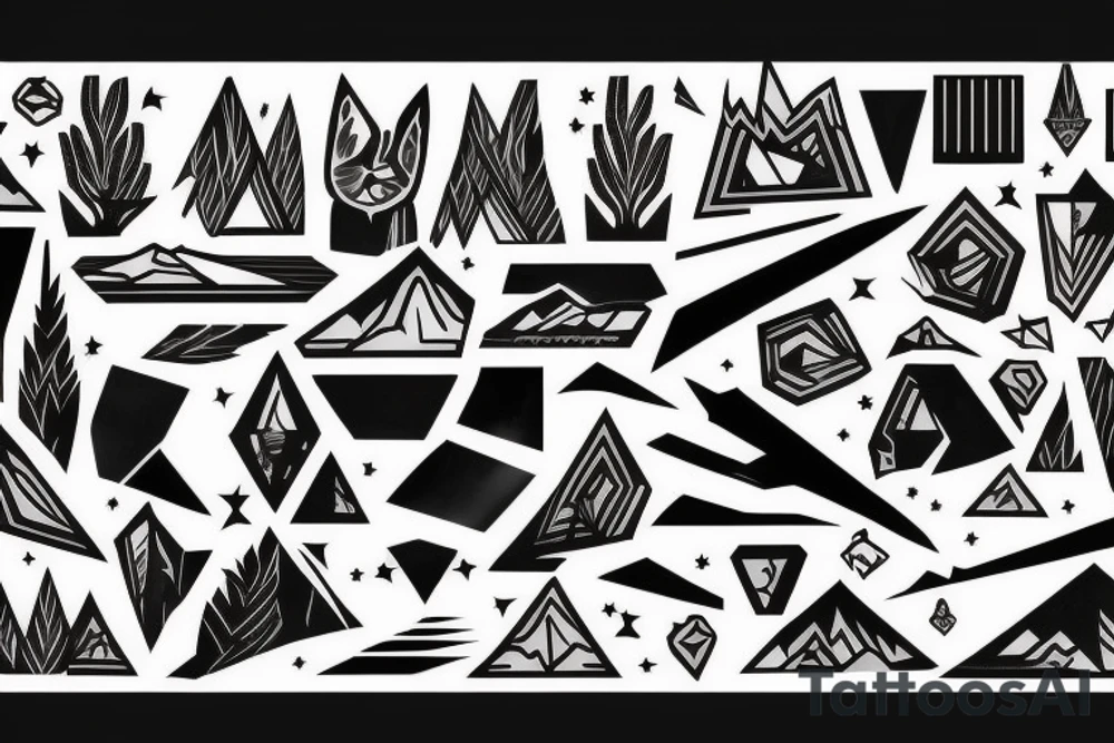 "Twin Peaks" landscape, black lodge, dale cooper, "Twin Peaks" symbols tattoo idea